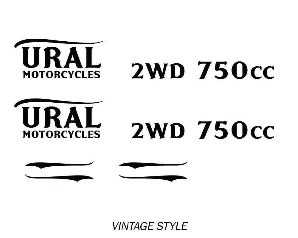 Ural Vintage Style  Motorcycle Gas Tank & Body Decals