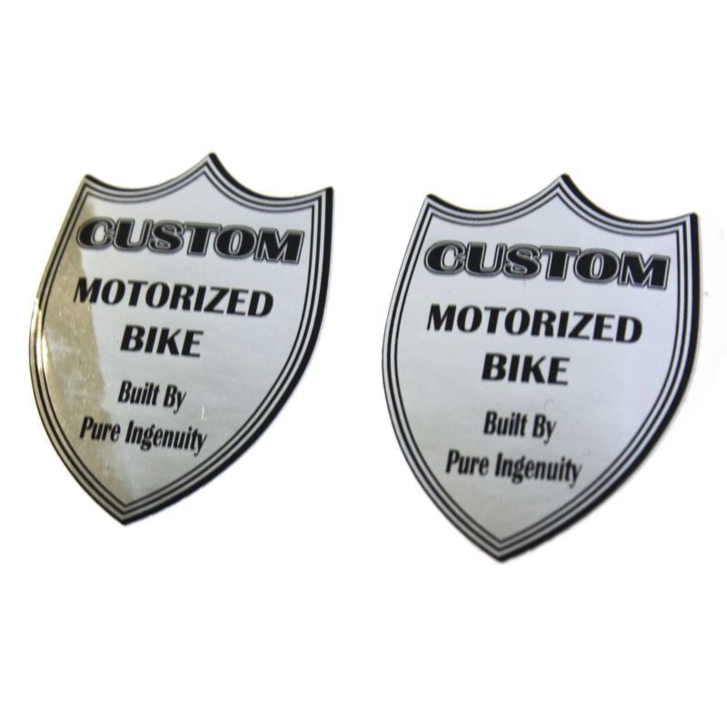 Motorized Lowrider Bicycle Head Badge Decals Kit for 49cc 66cc 80cc Bi ...