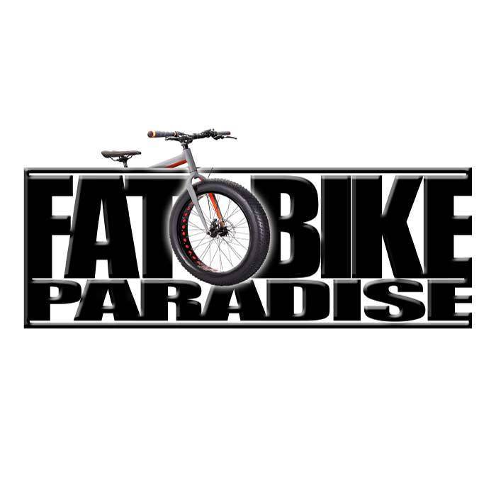 2D Fat Bike Paradise Bumper Sticker Decal Graphic
