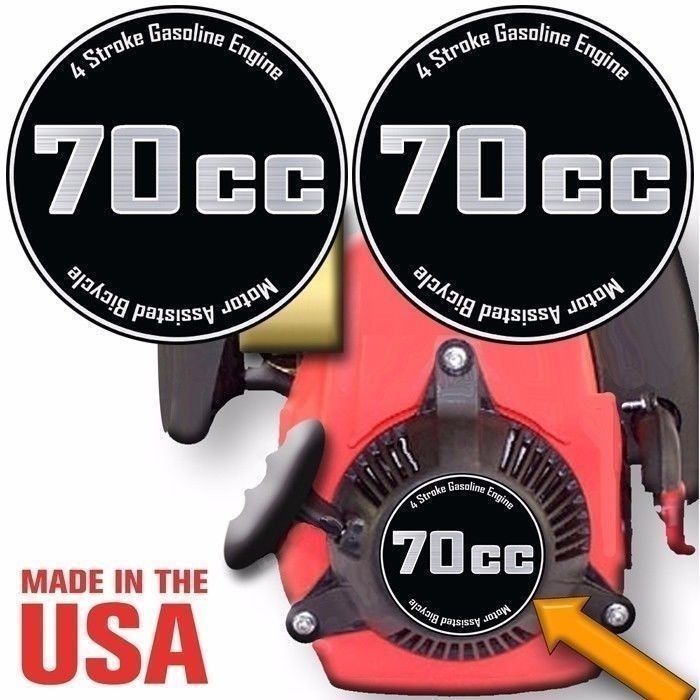 70cc, 4 Stroke Motorized Bicycle Engine Decals