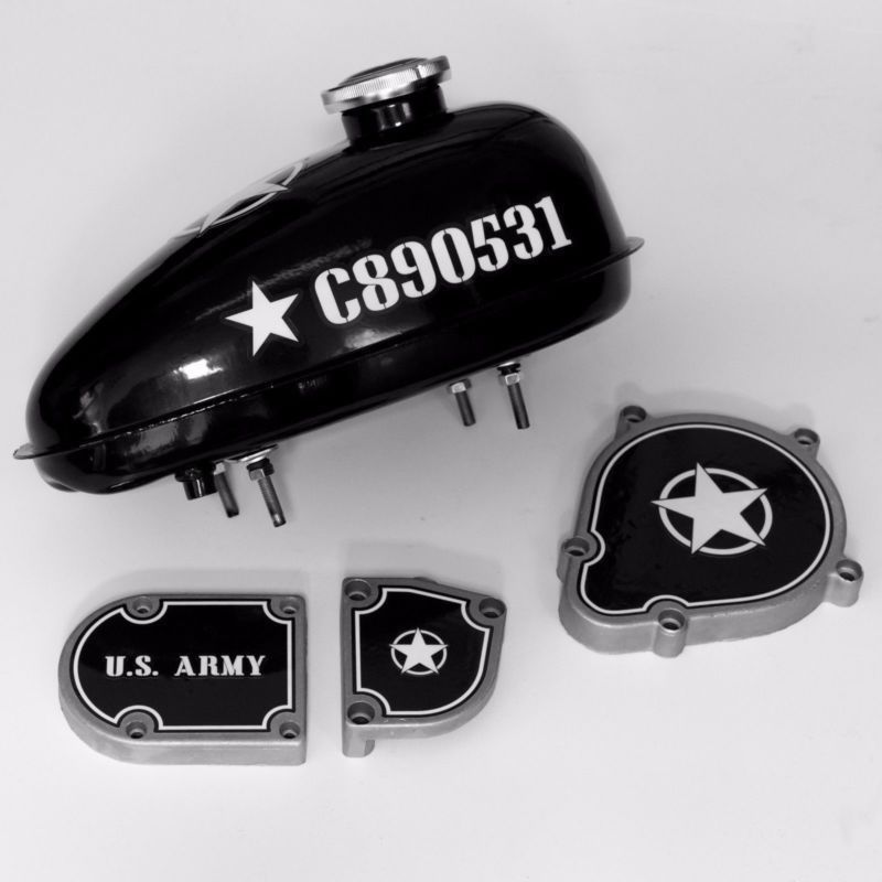 2-Stroke Motorized Bicycle Gas Tank & Engine Decal Kit US Army Graphics