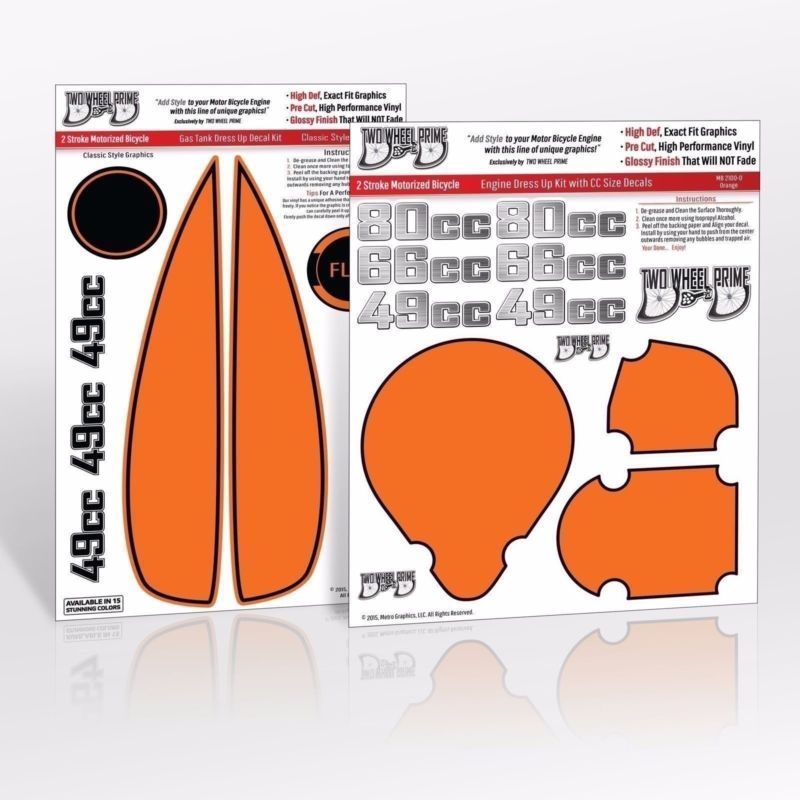 2 Stroke Motorized Bicycle Tank & Engine Decal Mega Kit SAVE 15% ...