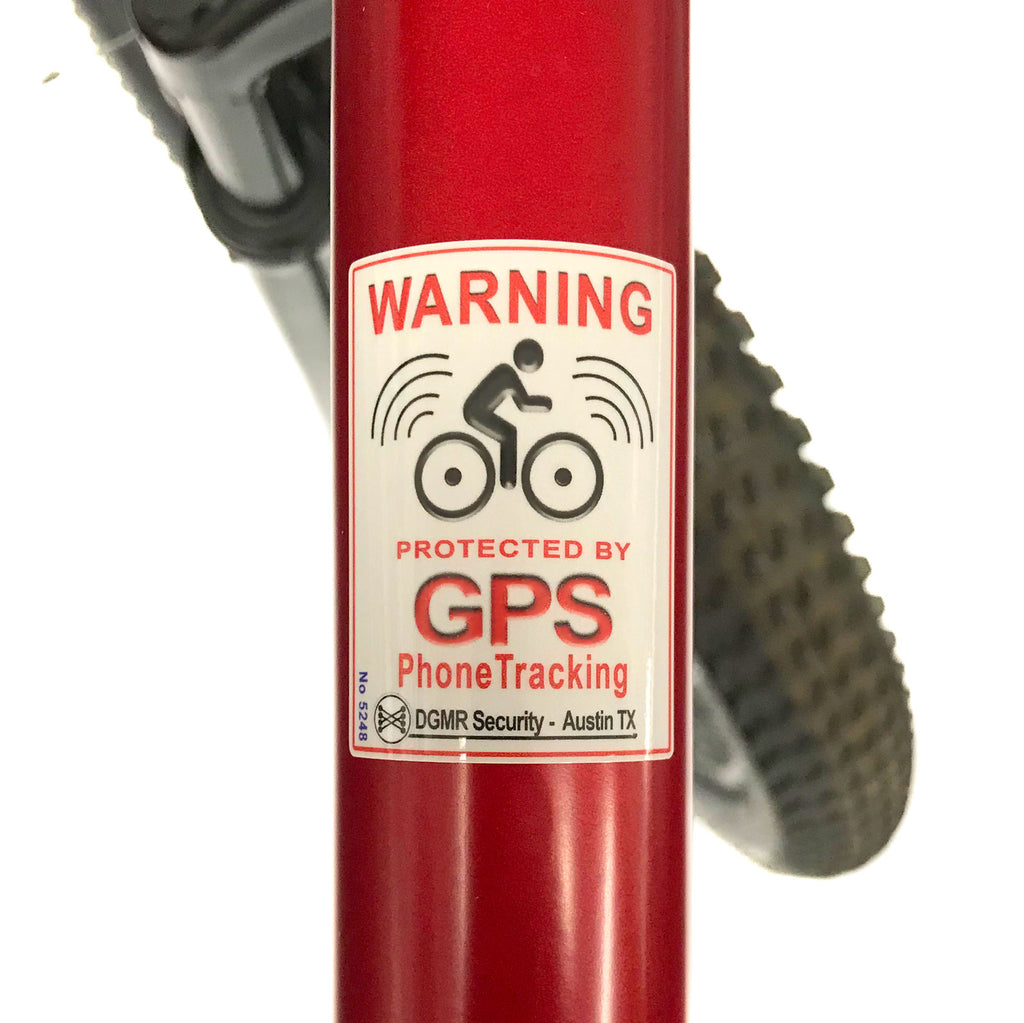 Bike Anti Theft GPS Security Decal - Stop Bicycle Thieves