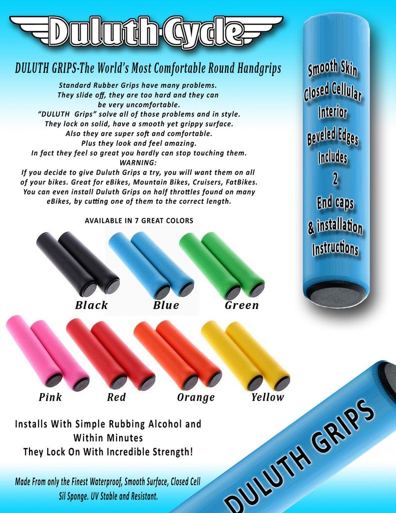 Closed Cell Sponge Bike Handlebar Grips ¼” Thick