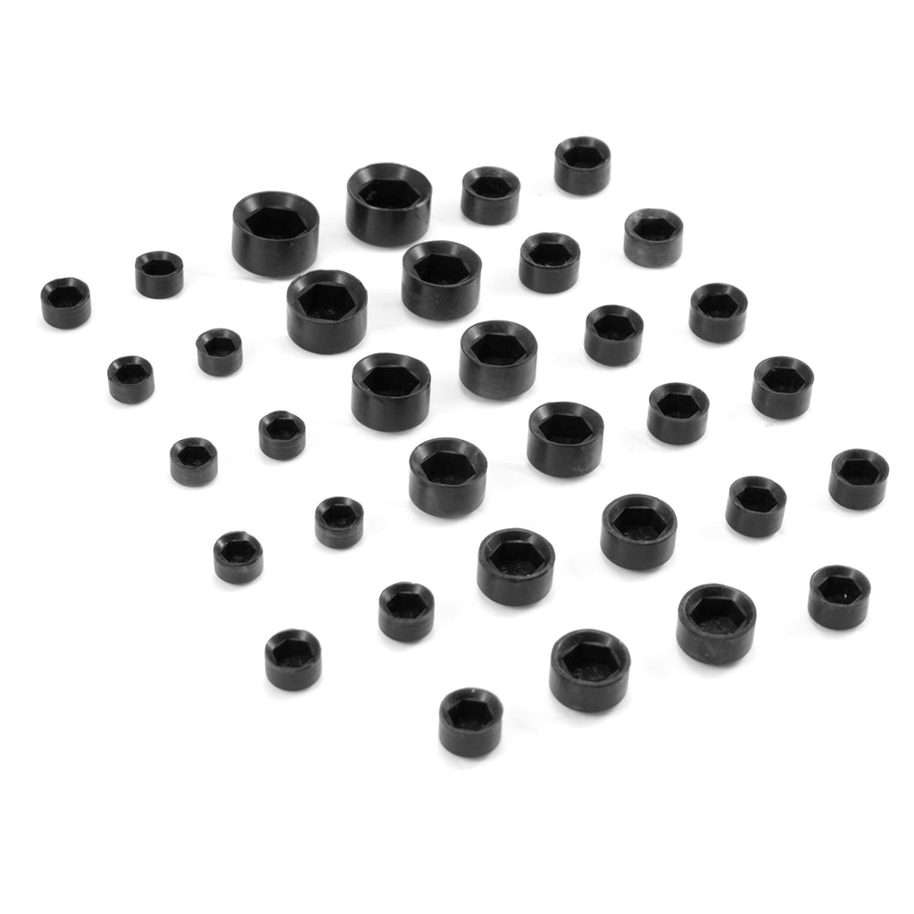 Motorcycle and Bicycle SoffCapz Black Hexagon Socket Bolt and Nut